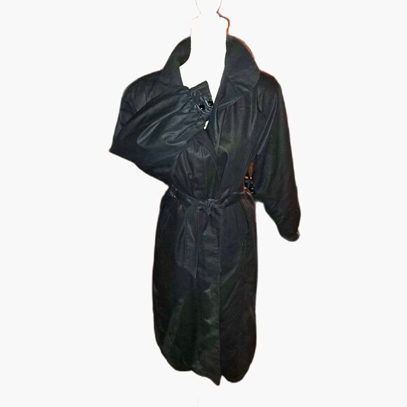 SALE!! Beautiful 6 Petite London Fog 3/4 sleeve Zip out lining Black-Rose Lining - Picture 1 of 10